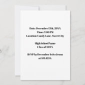 Custom Graduation Party Pop Art Kaart (Achterkant)