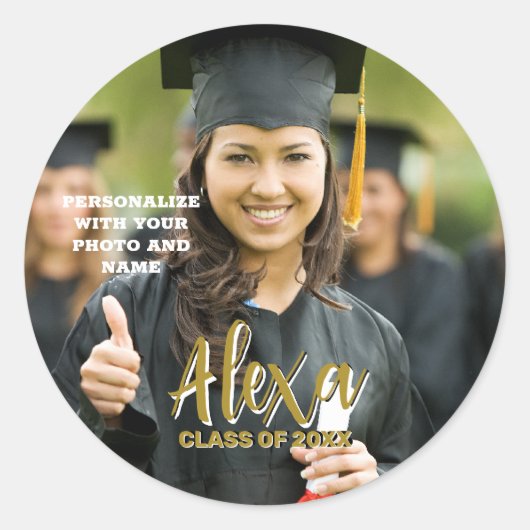 Custom Graduation Photo Sticker (Voorkant)