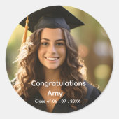 Custom Graduation Photo Stickers - Class of 2026 (Devant)