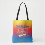Custom Graduation Tote Bag - Canvas Tote with Date (Devant)