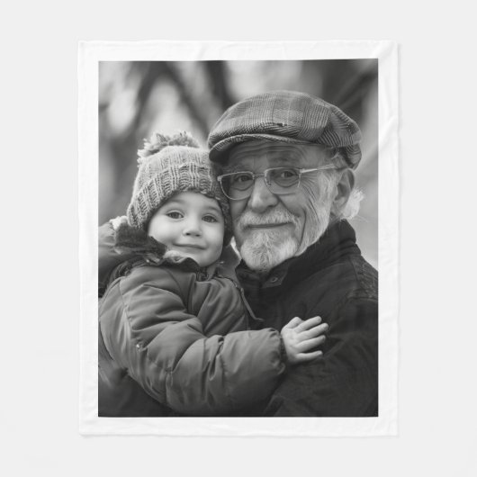 Custom Grandfather Photo Gift from Kids Fleece Deken (Voorkant)