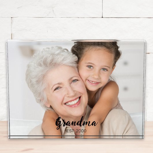 Custom Grandma Established Modern Script Fotoblokken