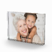 Custom Grandma Established Modern Script Fotoblokken (Rechts)