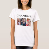Custom Grandma Photo Collage T-shirt (Voorkant)