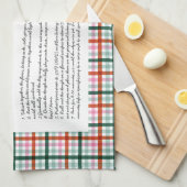 Custom Grandma Recipe Keepsake Christmas Theedoek (Quarter Fold)