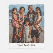 Custom Grandparent Blanket Fleece Photo Gift Idea Deken (Voorkant)