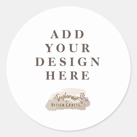 Custom Graphic Classic ronde Sticker (Voorkant)