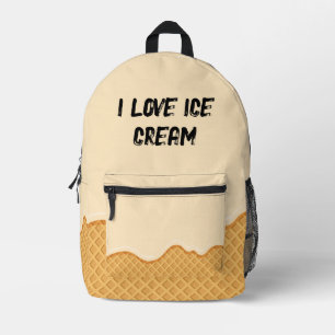 Custom grappig design ijs Vanilla Meisje Bedrukte Rugzak