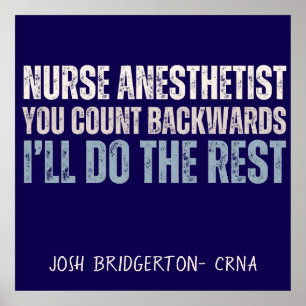 Custom Grappige Verpleegkundige Anesthetiseur Je T Poster
