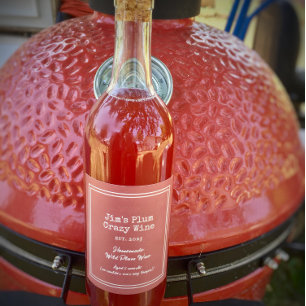 Custom Grappige Zelfgemaakte Wild Plum Wijn Etiket