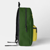 Custom Green and Yellow Bedrukte Rugzak (Links)