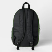 Custom Green and Yellow Bedrukte Rugzak (Achterkant)