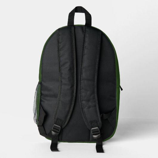 Custom Green and Yellow Bedrukte Rugzak (Achterkant)