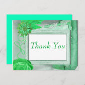 Custom Green Bedankt Briefkaart (Voorkant / Achterkant)