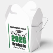 Custom Green Class of 2026 Graduation Party Bedankdoosjes (Open)