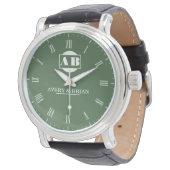 Custom Green Dial Roman Numeral Luxury Gift for W Horloge (Gekanteld)