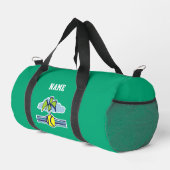 Custom green duffle bag for tennis player plunjezak (Rechterhoek)