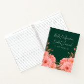 Custom Green Floral Postpartum Journal | New Moms (Intérieur)