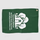 Custom Green Forest House Real Estate Company Golfhanddoek (Horizontaal)