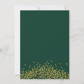 Custom green Gold confetti logo Gala corporate Kaart (Achterkant)