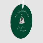 Custom Green Nativity Photo Acrylic Christmas (devant)