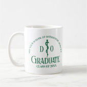 Custom Green Osteopathic Medical School Afstuderen Koffiemok (Links)