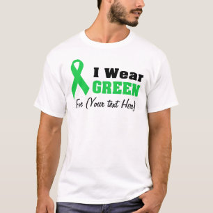 Custom Green Ribbon Awareness T-shirt