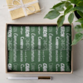 Custom Green Typography Name Collage Christmas Tissuepapier (Geschenk)
