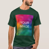 Custom Green Upload Your Image Logo Photo Mens T-shirt (Voorkant)