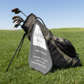 Custom Grey Business Logo Company Branded Golfhanddoek (Groen)