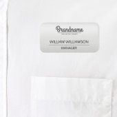 Custom Grey Logo Employee Naamplaatje