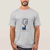 Custom Grey Pickleball Voeg naam toe Graphic T-shi T-shirt (Voorkant)
