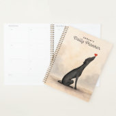 Custom Greyhound Planner, Greyhound gift (Devant avec enveloppe)