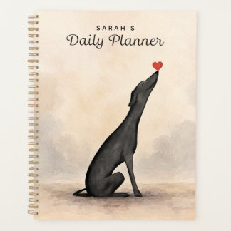 Custom Greyhound Planner, Greyhound gift
