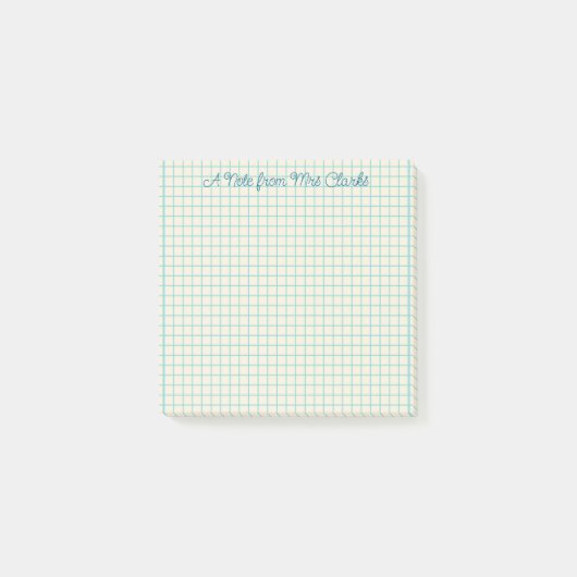 Custom Grid Teacher Post-it® Notes  (Devant)