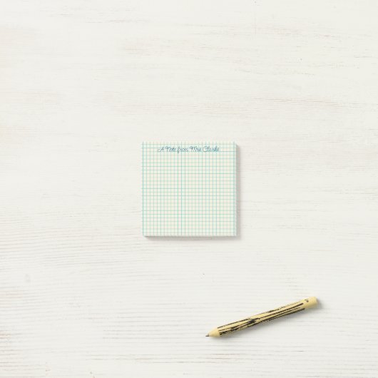 Custom Grid Teacher Post-it® Notes  (Op bureau)