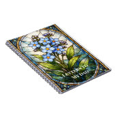 Custom Grief Journal Forget Me Not Stained Glass  (Côté Droit)