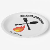 Custom Grill Master Buitengewone grappige geschenk Papieren Bordje (Gekanteld)