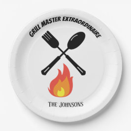 Custom Grill Master Buitengewone grappige geschenk Papieren Bordje