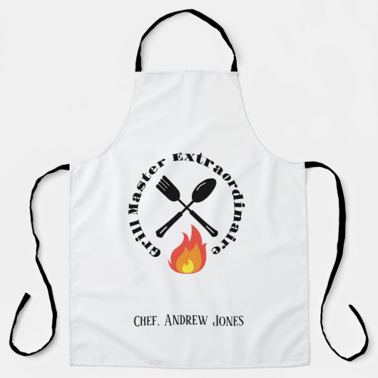 Custom Grill Master Buitengewone grappige geschenk Schort (Voorkant)