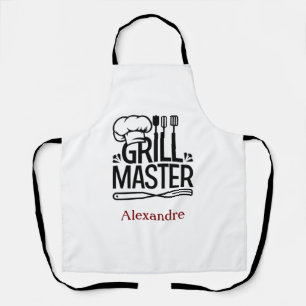 Custom Grill Master Schort - Vaderdag cadeau voor