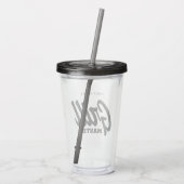 Custom Grill Master tumbler cup voor BBQ chef Acryl Drinkbeker (Achterkant)