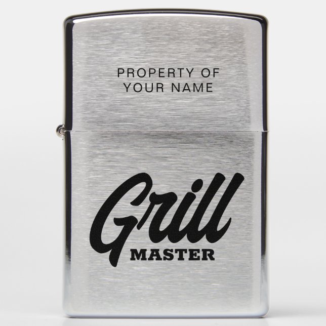 Custom Grill Master Zippo Lighter voor BBQ chef (Voorkant)