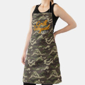 Custom Grill Sergeant Camo Apron Schort (Insitu)