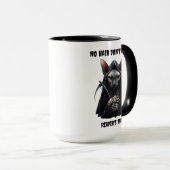Custom Grim Reaper Sphynx Cat No Hair Don't Care Mok (Voorkant rechts)