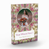 Custom Groen Roze Paarse Sterren Wedding Pas getro Fotoblokken (Links)