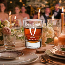 Custom Groom of Groomsman whiskyglas
