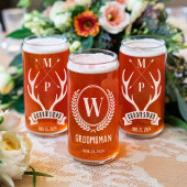 Custom Groomsman Bierglazen set van 2 Blikvorm Glas