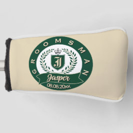 Custom Groomsman Name Laurel Wreath Wedding Golfheadcover
