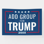 Custom Group voor Trump 2024 - rood wit blauw Spandoek (Horizontaal)